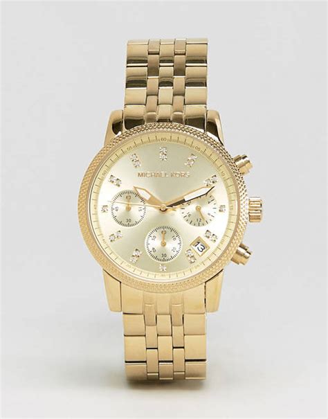 michael kors ritz glitz gold chronograph watch mk5676|Michael Kors Ladies' Ritz Chronograph Watch(MK5676) .